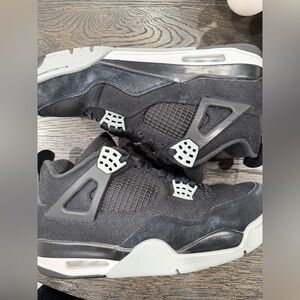 Air Jordan 4 Retro "BLACK CANVAS" Men's Basketball shoes size 11